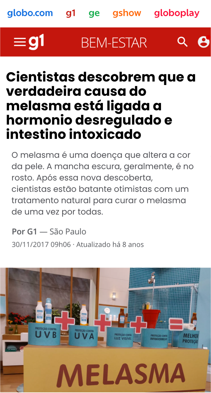 G1 - Causa do melasma